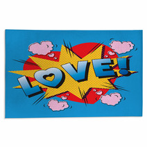 Love Cartoon Falling In Love Pop Art Rugs 52679290