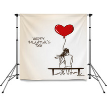 Love Greeting Card With Embracing Couple Backdrops 60387128