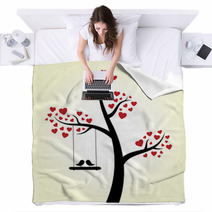 Love Heart Tree Blankets 63522460