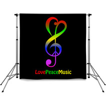 Love, Peace And Music Backdrops 39127166