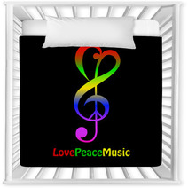Love, Peace And Music Nursery Decor 39127166