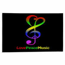 Love, Peace And Music Rugs 39127166