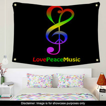 Love, Peace And Music Wall Art 39127166