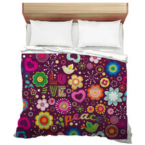 Love Peace Groovy Graphic Bedding 12282149