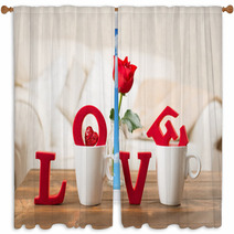 Love With Teacups Window Curtains 60986414