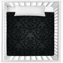 Luxury Black Charcoal Floral Wallpaper Pattern Nursery Decor 53228646