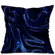 Luxury Blue And Navy Blue Marbling Background Texture Vector Template Pillows 236917584
