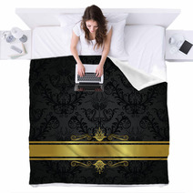 Luxury Charcoal And Gold Book Cover Blankets 30827566