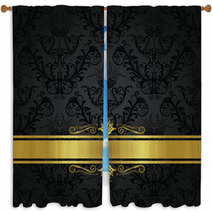 Luxury Charcoal And Gold Book Cover Window Curtains 30827566