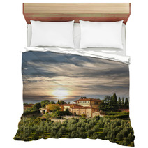 Luxury Villa In Tuscany, Famous Vineyard In Italy Bedding 49332612