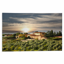Luxury Villa In Tuscany, Famous Vineyard In Italy Rugs 49332612
