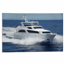Luxury Yacht At Sea Rugs 64993076
