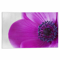 Macro Inside A Purple Anemone Flower Rugs 49727134