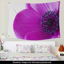 Macro Inside A Purple Anemone Flower Wall Art 49727134