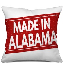 Made In Alabama Sign Or Stamp Pillows 138139098