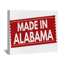 Made In Alabama Sign Or Stamp Wall Art 138139098