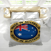 Made In Australia Gold Label Vector Illustration Bedding 62557209