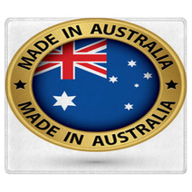 Made In Australia Gold Label Vector Illustration Rugs 62557209