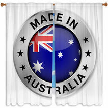 Made In Australia Silver Badge Window Curtains 59308474
