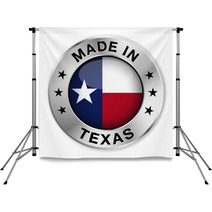 Made In Texas Silver Badge Backdrops 61041803