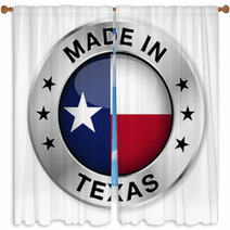 Made In Texas Silver Badge Window Curtains 61041803