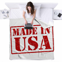 Made In USA Stamp Blankets 55273231