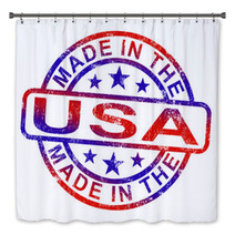 Made In USA Stamp Shows American Products Or Produce Bath Decor 42348519