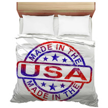 Made In USA Stamp Shows American Products Or Produce Bedding 42348519