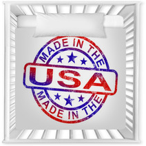 Made In USA Stamp Shows American Products Or Produce Nursery Decor 42348519