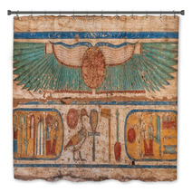 Madinet Habu Temple Hieroglyphs In Luxor Bath Decor 58016946