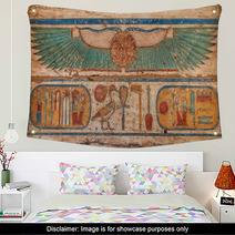 Madinet Habu Temple Hieroglyphs In Luxor Wall Art 58016946