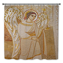 Madrid  Modern Mosaic Of Angel In Almudena Cathedral Bath Decor 51736725
