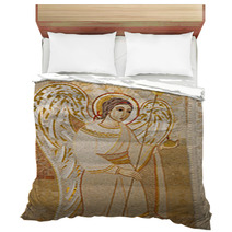 Madrid  Modern Mosaic Of Angel In Almudena Cathedral Bedding 51736725