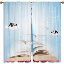 Magic Book Window Curtains 42101079
