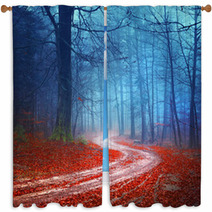 Magic Forest Road Window Curtains 59095852