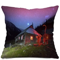 Magic House In Mountains Pillows 134382559