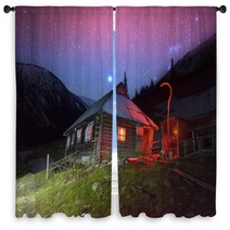 Magic House In Mountains Window Curtains 134382559