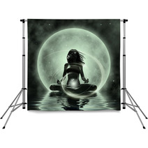 Magic Yoga - Moonlight Meditation Backdrops 46160774