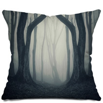 Magical Gate In Mysterious Forest With Fog Pillows 85675164