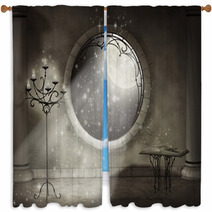Magical Gothic Night Window Curtains 46184041