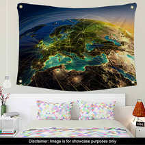 Main Air Routes In Europe Wall Art 41572179