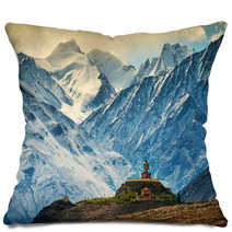 Maitreya At Disket Monastery Ladakh India Pillows 66392190