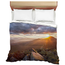 Majestic Sunset In The Mountains Landscape. Dramatic Sky And Col Bedding 67188748