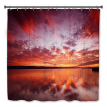 Majestic Sunset Over Water Bath Decor 57295650