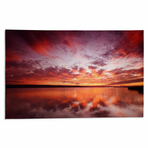Majestic Sunset Over Water Rugs 57295650