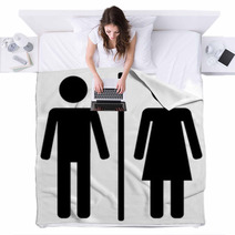 Male And Female Sign Blankets 62427971