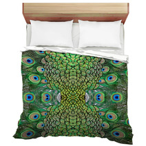 Male Green Peacock Feathers Bedding 65132424