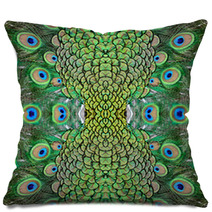 Male Green Peacock Feathers Pillows 65132424