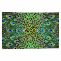Male Green Peacock Feathers Rugs 65132424