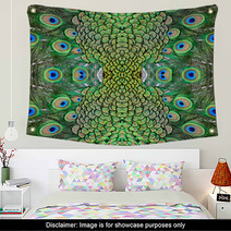 Male Green Peacock Feathers Wall Art 65132424